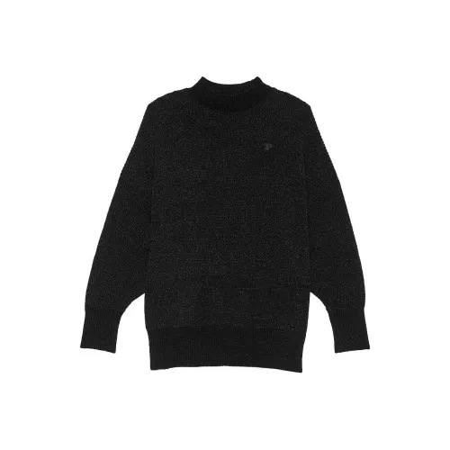Victoria's Secret PINK Chenille Crewneck Pullover/Pure Black Sweater Women's Pure Black