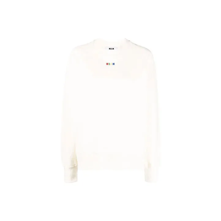 MSGM Logo Embroidered Crewneck Sweatshirt-0