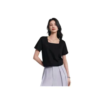 CHUMIAN T Shirt Women's Classic Black