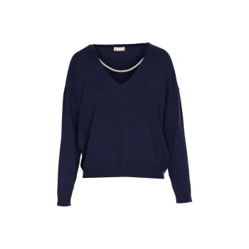 LIU·JO Pearl embellished Sweater