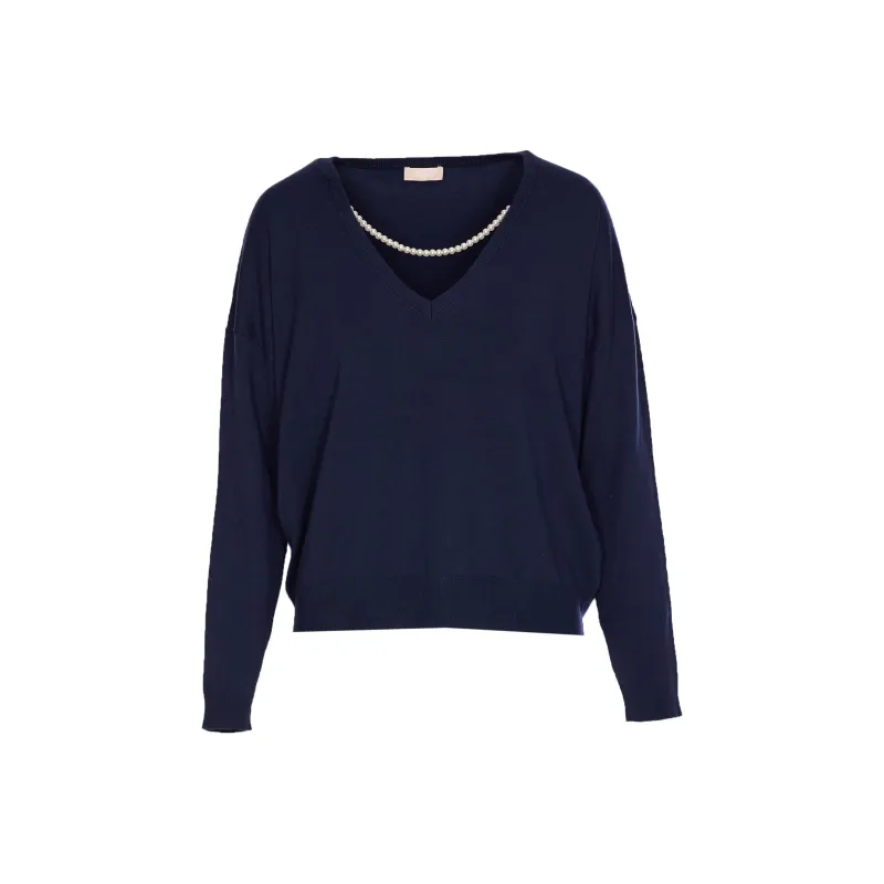 LIU·JO Pearl embellished Sweater-0