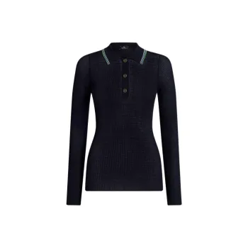 ETRO Knit Jacquard Polo Shirt