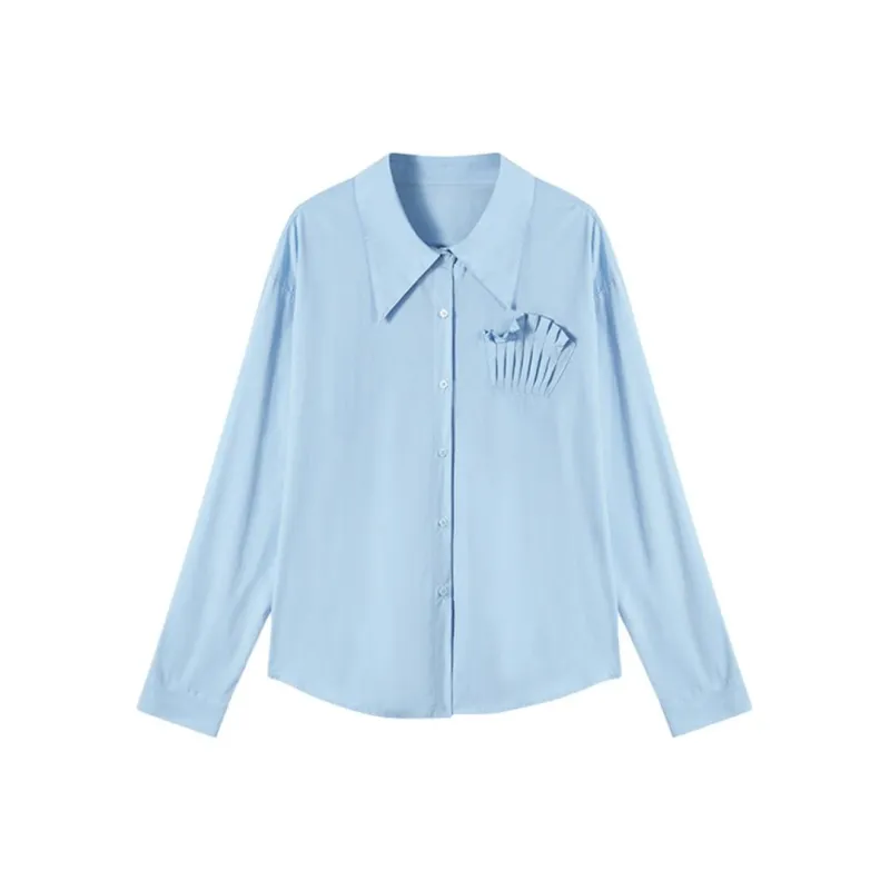 C.3000 Shirt Women's Clear Aqua Blue-0