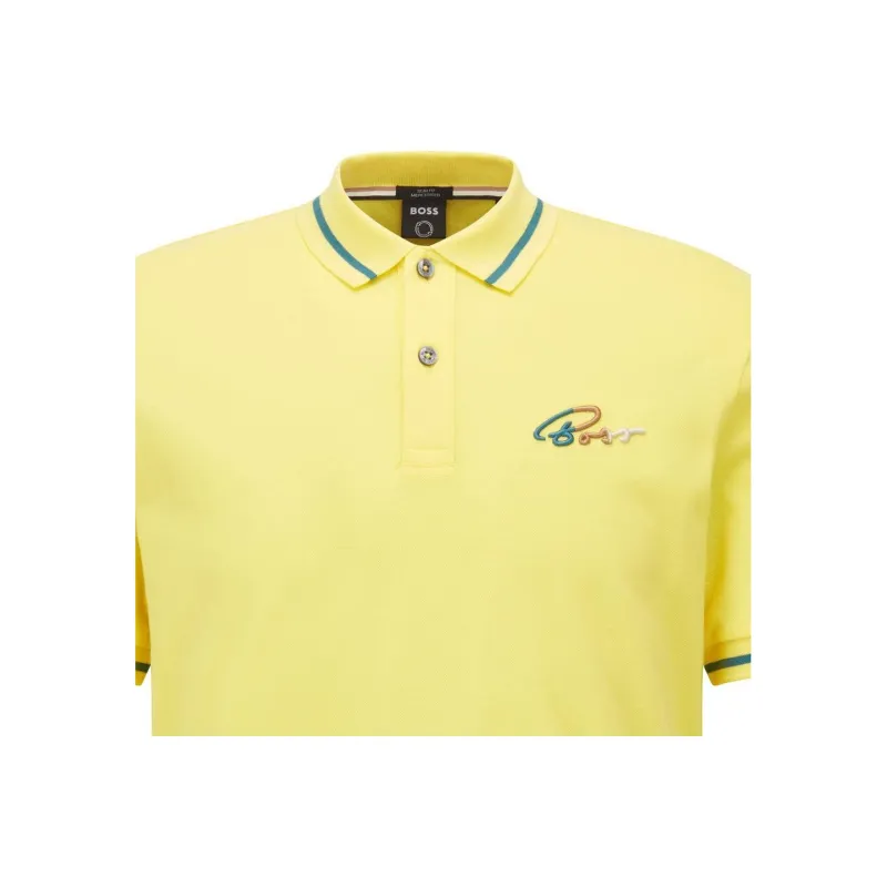 HUGO BOSS SS22 Polo Shirt Men's Yellow-4