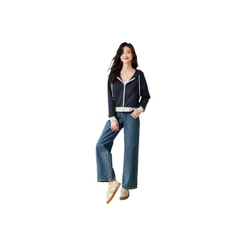 Mo Han Yi Mei Sweatshirt Women's Navy Blue