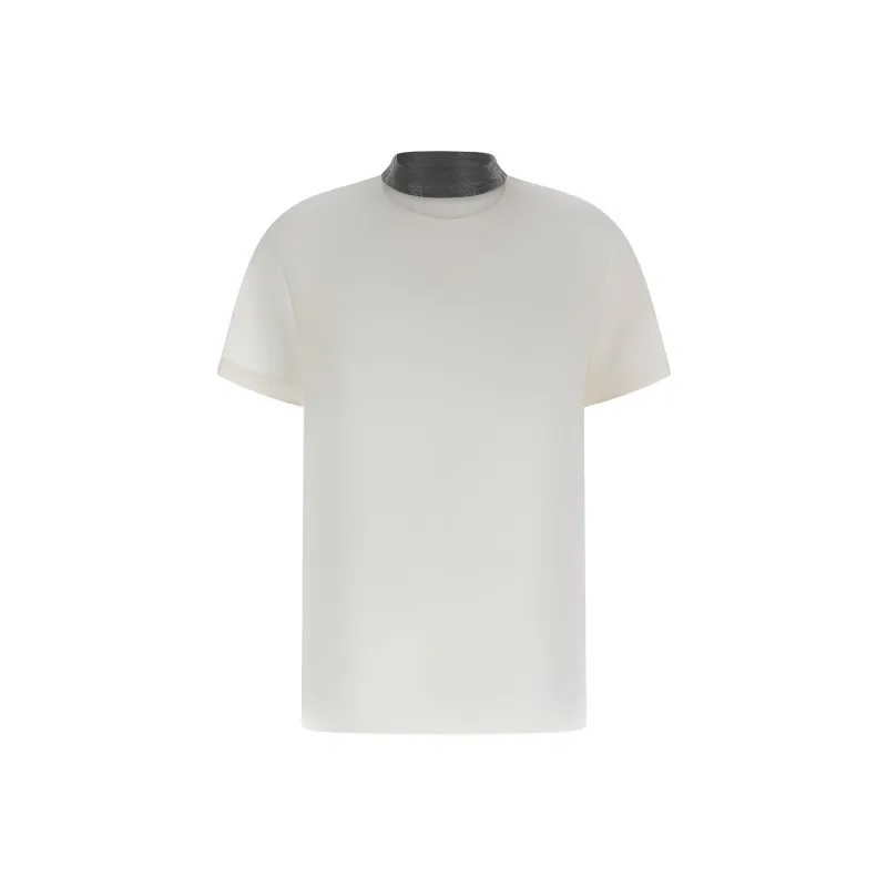 Brunello Cucinelli Monili Chain Embellished Crewneck T Shirt-0