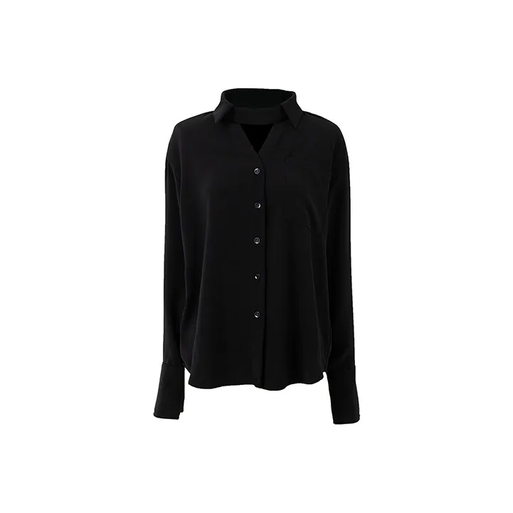SOON FLOWER Shirt Women's Black-0