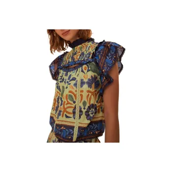 Farm Rio Tapestry print Cotton Blouse