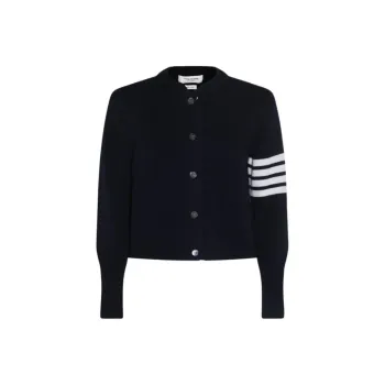 THOM BROWNE THOM BROWNE 4 Bar Stripe Detailed Cardigan