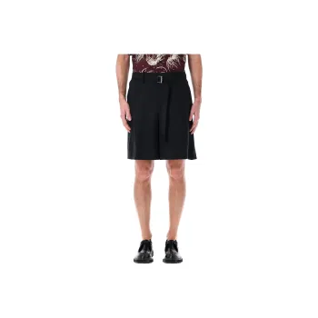 Sacai Belted Pleated Shorts
