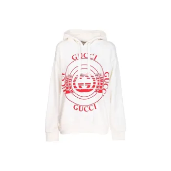GUCCI Logo print Drop shoulder Hoodie