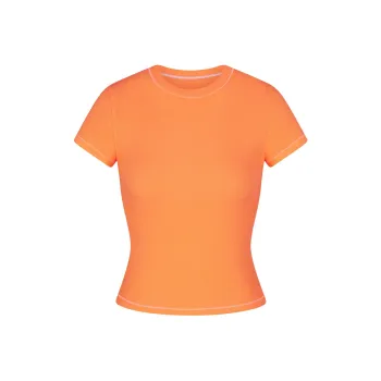 SKIMS COTTON RIB T-SHIRT T-Shirt Women's APRICOT/Apricot