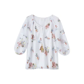 XIANGYING Shirts Women's Beige