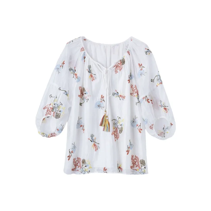 XIANGYING Shirts Women's Beige-0