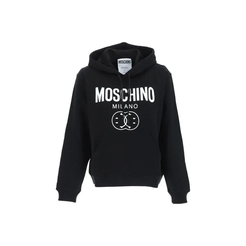 MOSCHINO Logo print Organic Cotton Hoodie-0