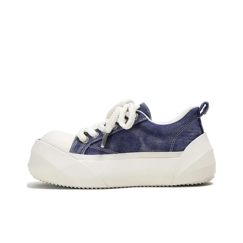 ADCDAVINCI Height Increasing, Slip Resistant, Abrasion Resistant Low Top Canvas Shoes Unisex Blue-0