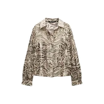 ZARA Shirt Women's Animal Print