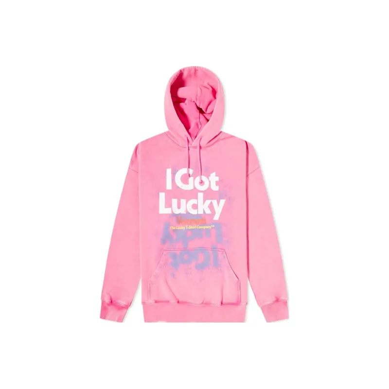 Vetements I Got Lucky Hoodie 'Washed Pink'-0