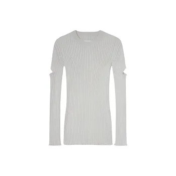 MM6 Maison Margiela FW21 Slim Fit Knitwear Women's Light Gray