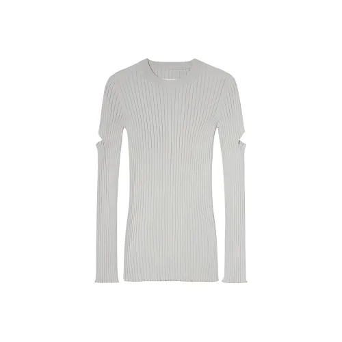MM6 Maison Margiela FW21 Slim Fit Knitwear Women's Light Gray