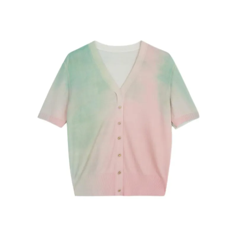 Yiner Knitwear Women's Smoke Gray Pink-0