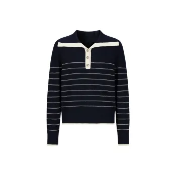 JZ. ANNAKRO Sweater Women's Stripe Dark Blue