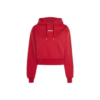 Jacquemus Logo Patch Drawstring Hoodie