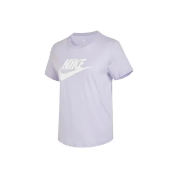 Nike Sportswear Essentials Women'ss Retro Logo Print Crewneck T Shirt Purple