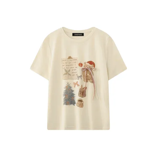 ONEPASS Drop Shoulder Sleeve T Shirt Women's