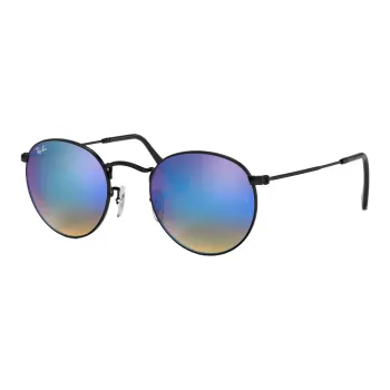 RayBan Metal Round Sunglasses Unisex Black