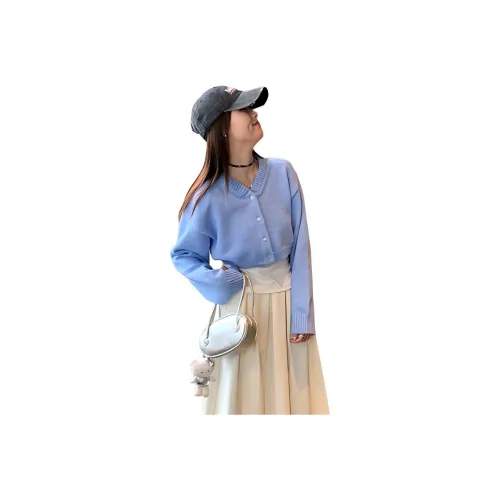 QIANGKOUPAOCAI Knitwear Women's Blue