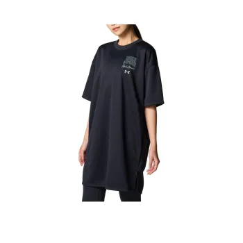 Under Armour Drop Shoulder Sleeve T Shirt Women's Black 001