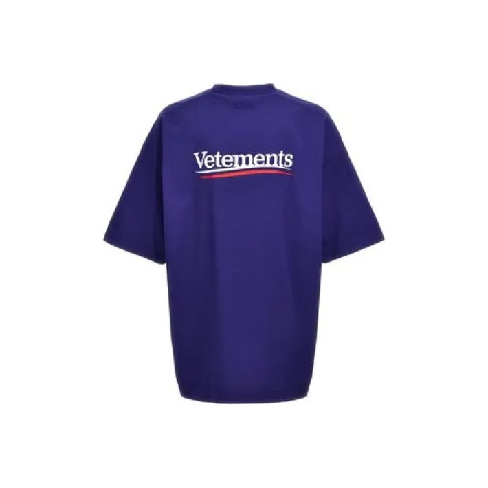 Vetements T-Shirts Women's Blue-0