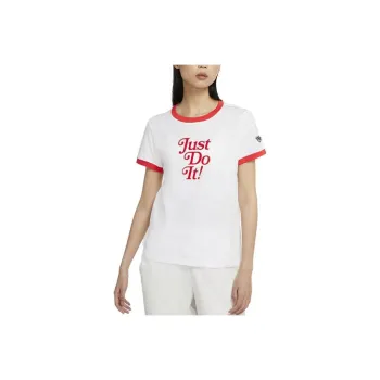 Nike T-Shirts Women's White Red