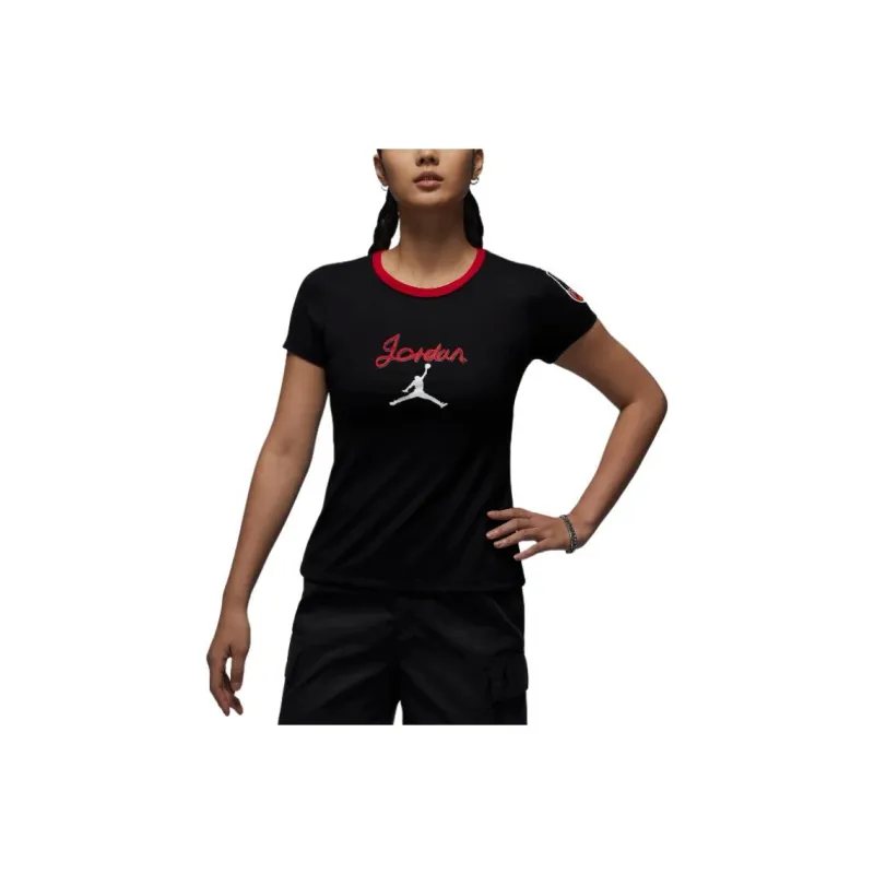 Jordan T Shirts Women's Black-0