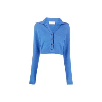 NANUSHKA Josi Collared Cropped Cardigan