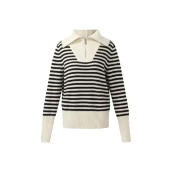 GOELIA Sweater Women's 14S Black White Stripes