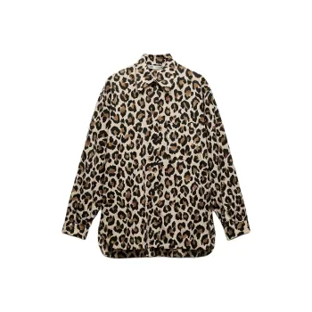 ZARA Shirt Women's Leopard Print
