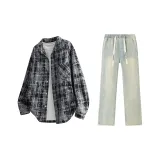 Black Plaid+Yellow Mud