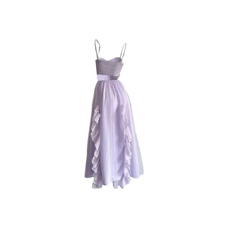 Fashion Sleeveless Dress Women's Dreamy Purple-1