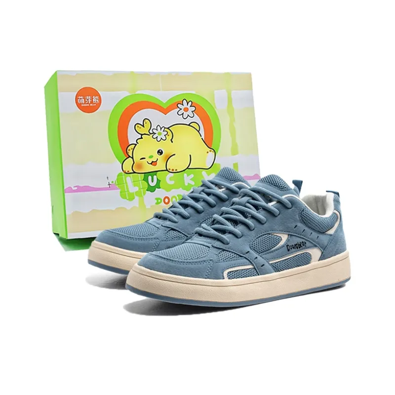 Budding Bear Height Increasing Abrasion Resistant Lightweight Breathable Slip Resistant Low Top Skateboard Shoes Men's-0