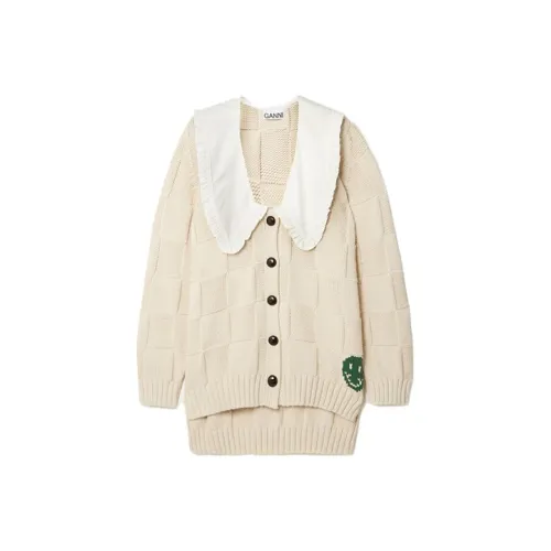 GANNI Cotton Rope Knit Cardi 'Barzilian Sand'