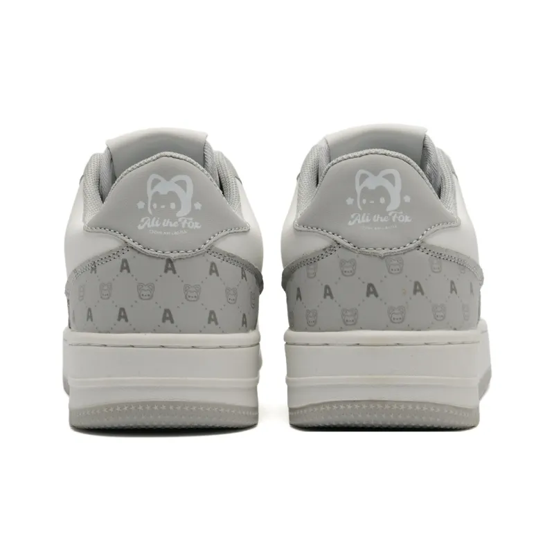 ALI THE FOX Skateboard Shoes Unisex Low Top Milk Tea Powder/Iceberg Blue-66