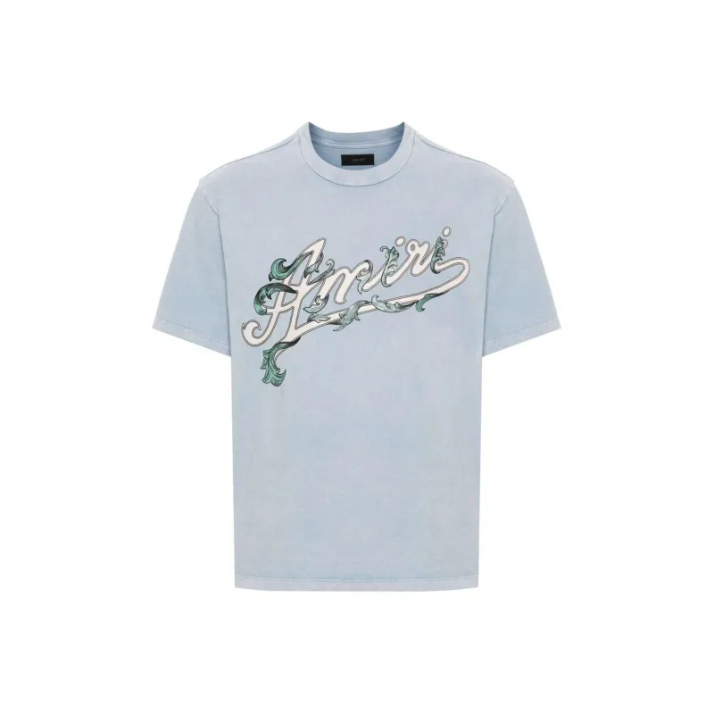 AMIRI Filigree Tee 'Ashley Blue'-0