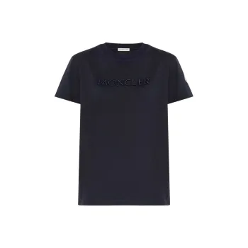Moncler Logo Embroidered Crewneck T Shirt