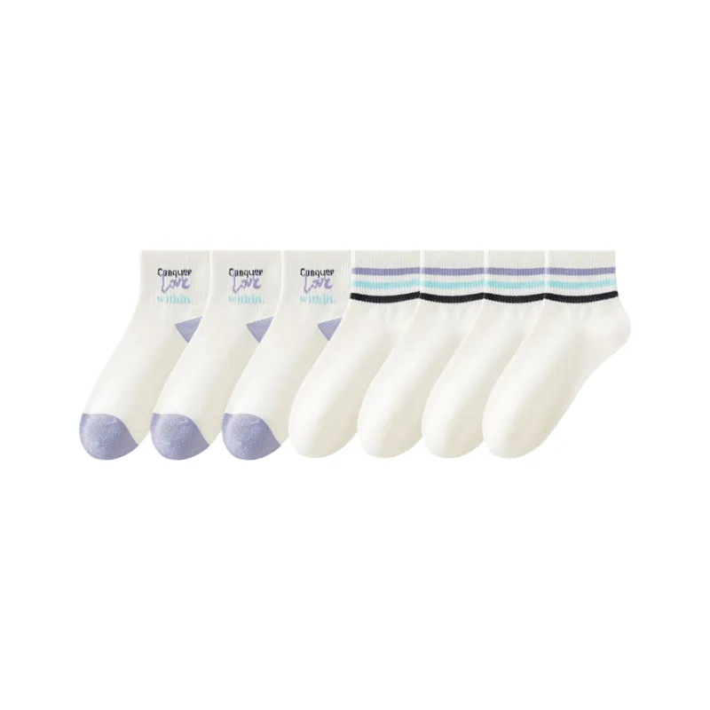 Cotton Gene Mid-Calf Socks Women's 5 Pack-57