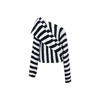 BALMAIN Striped Knitted Top