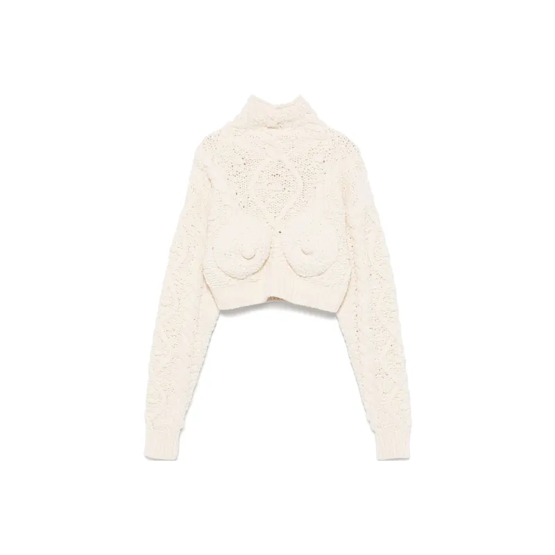 Jean Paul Gaultier Conical bra Detail Cropped Sweater-0