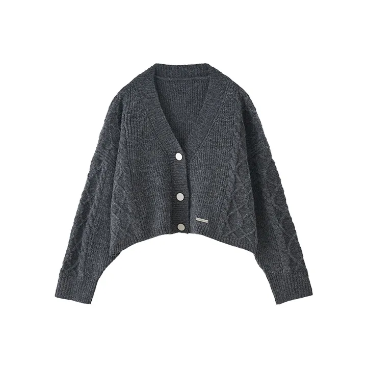 DEER AND FLYER Loose Fit Knitwear Women's Gray-0