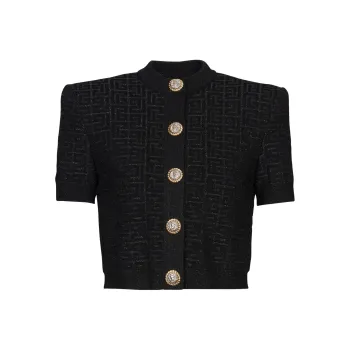 BALMAIN Cropped Buttoned Cardigan